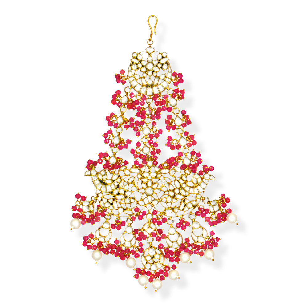 Bridal Kundan & Ruby Passa - Image 2