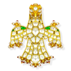 Kundan Peacock-Style Statement Ring